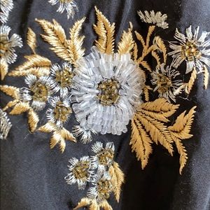 ODILLE poof skirt gold floral detail Size 0